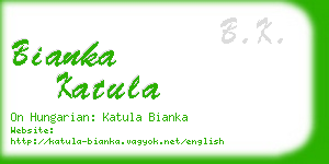 bianka katula business card